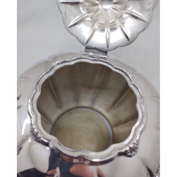 1847 Rogers Bros EP on Copper Victorian Silverplate Tea & Coffee Set Ornate - Picture 12 of 14